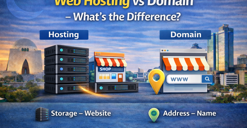 web hosting vs domain