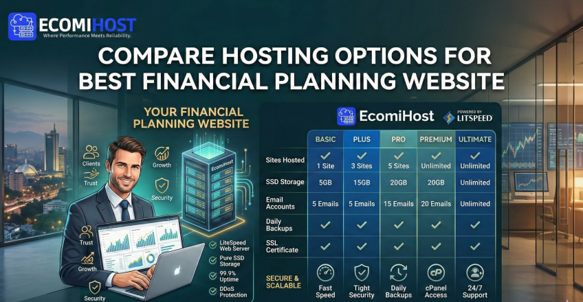 compare hosting options for best financial planning website