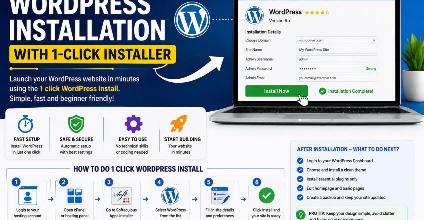 1 click WordPress install