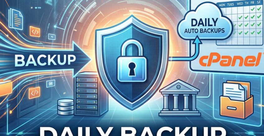 Daily backup web hosting cPanel